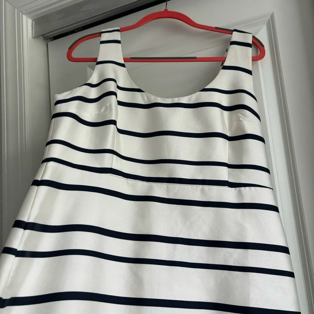 J. Crew Scoopneck Midi Dress in Jacquard Stripe